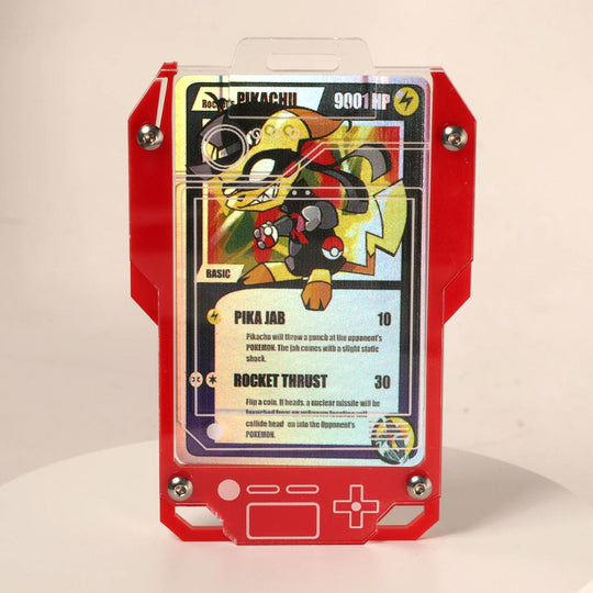 Pokedex Badge Holder - Cyberpunk Acrylic Keycard ID Case with Screws