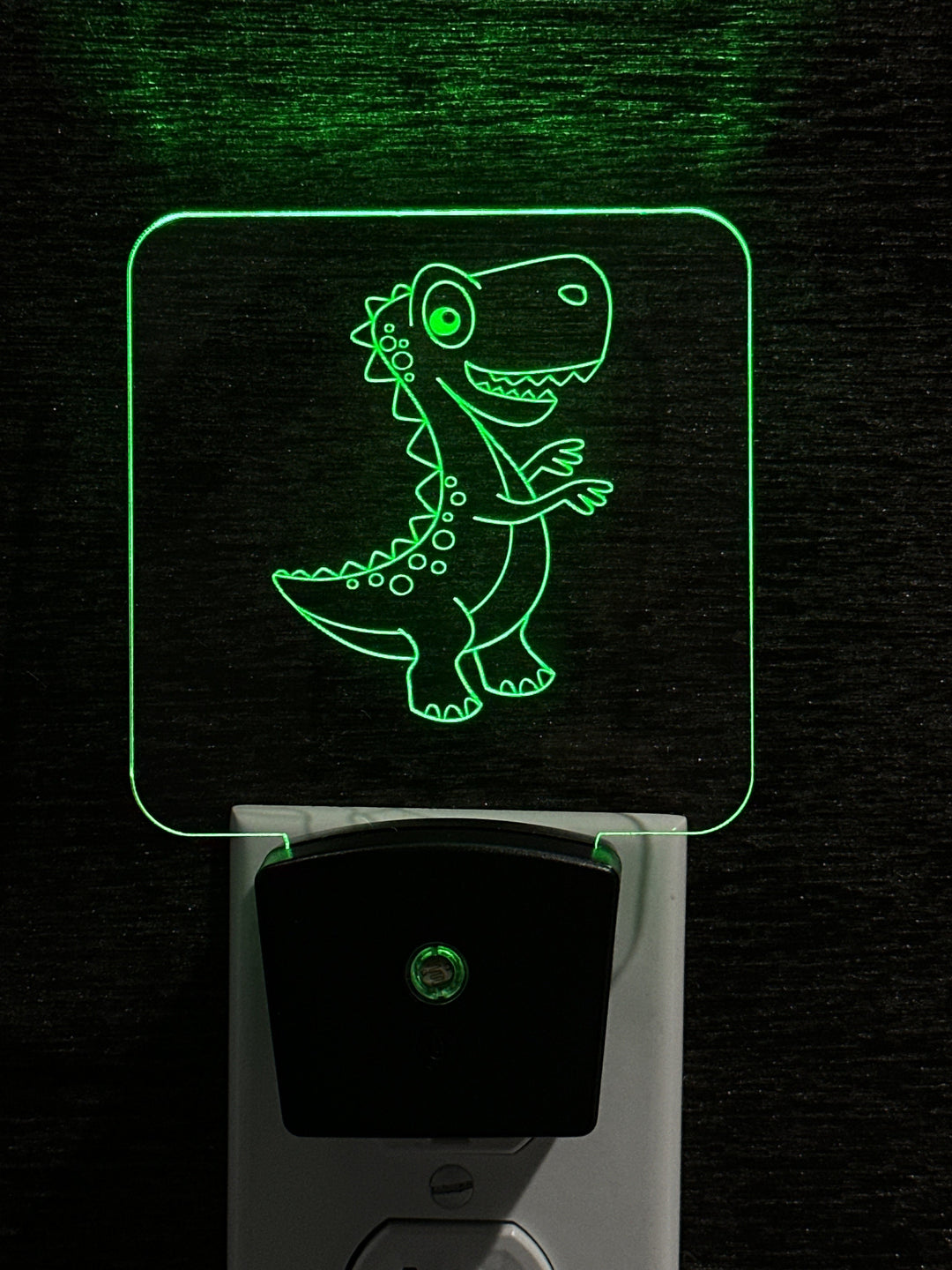 Personalized Dinosaur Sign - LED Dinosaur Night Light | Custom Kids Decor