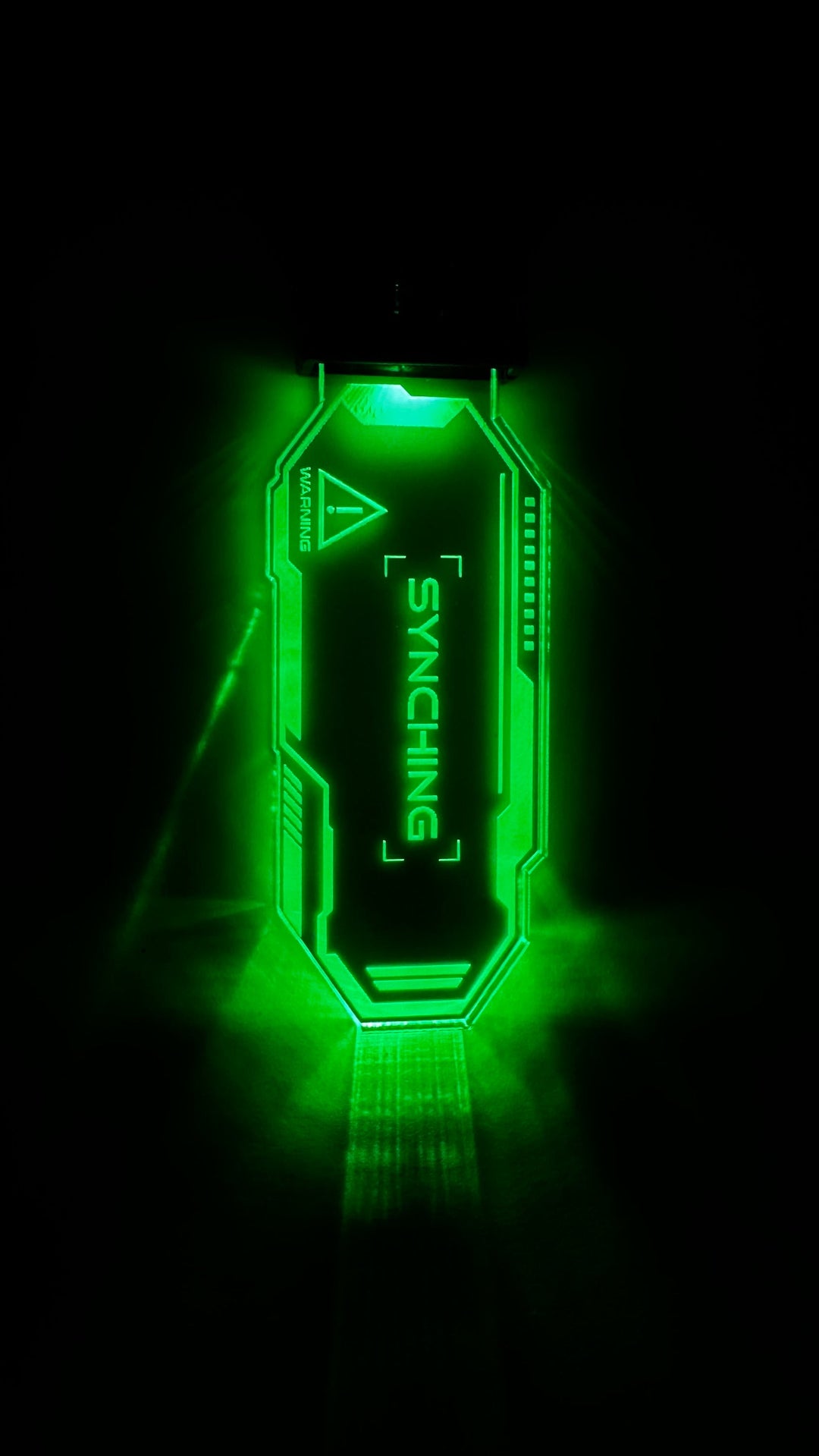 Color Changing Keychain - Cyberpunk LED Light Up Keychain with USB Charging Cord