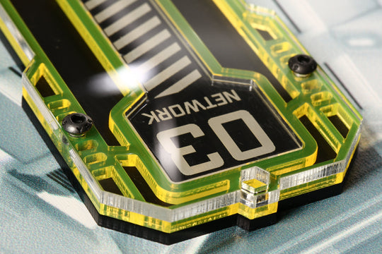 Cyberpunk Key Necklace – Futuristic Key Pendant | UV Reactive Acrylic Accessory