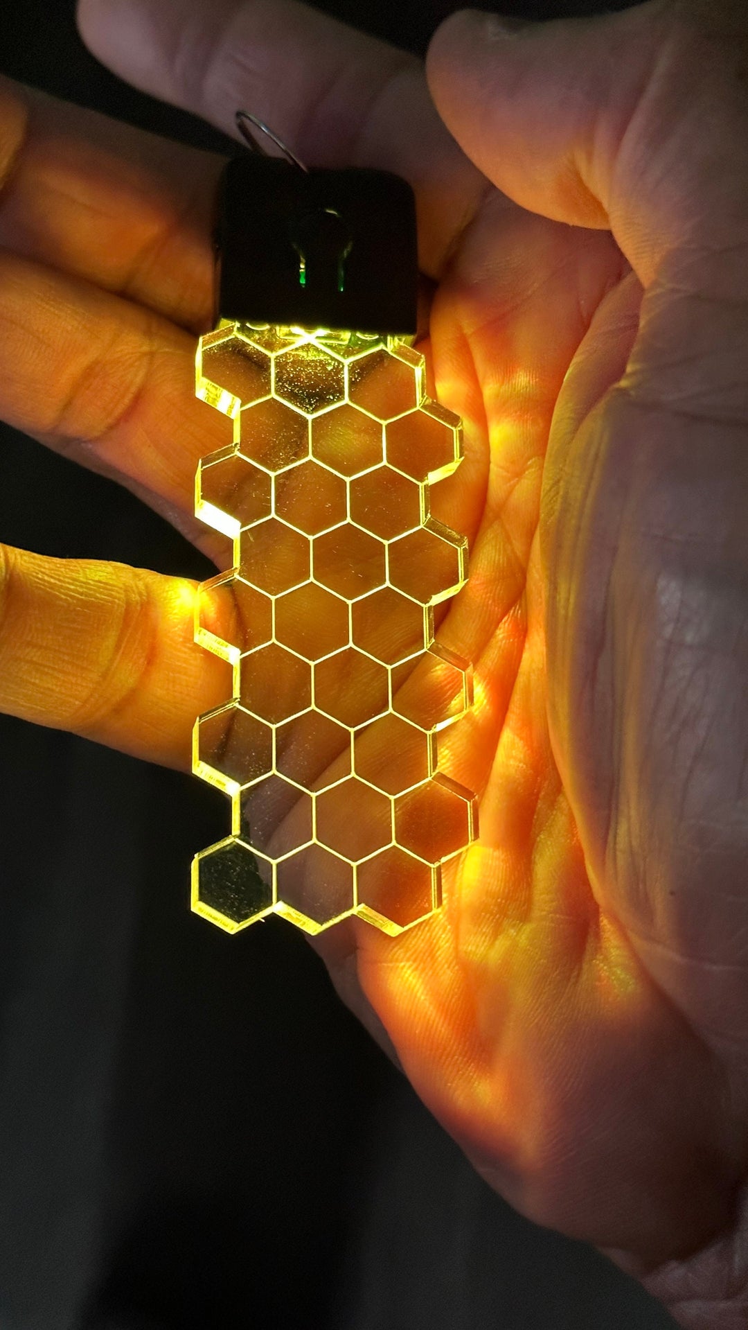 Cyberpunk Keychain - Color Changing LED Light Up Keychain with USB Charging Cord