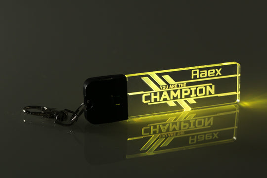 Color Changing Keychain - Personalized Acrylic LED Light Up Gaming Gift