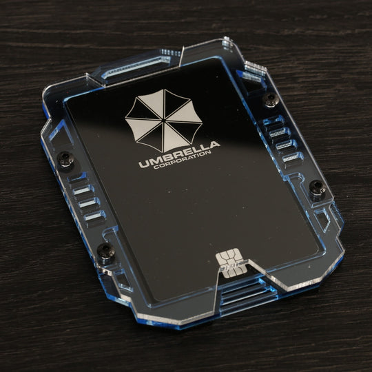 Personalized Badge Holder - Custom ID Holder With Engraved Card & Hex Screw Assembly