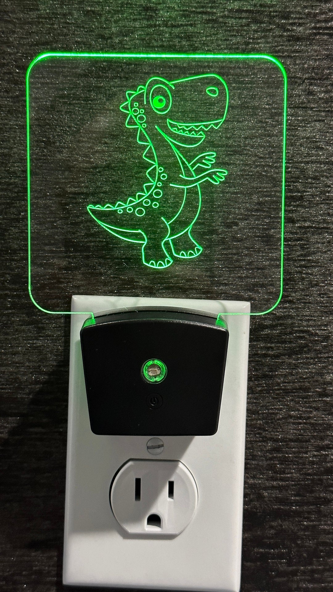 Personalized Dinosaur Sign - LED Dinosaur Night Light | Custom Kids Decor