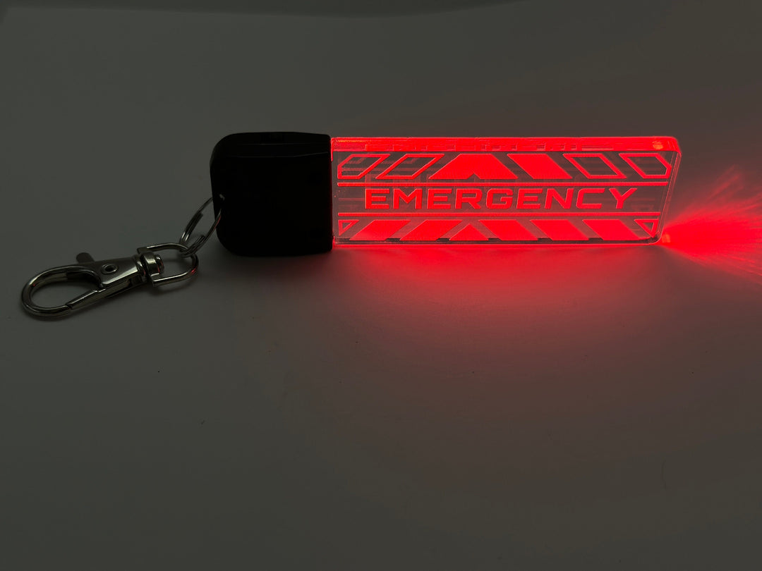 Futuristic Cyberpunk Keychain - Color Changing LED Light Up Keyring with USB Charging