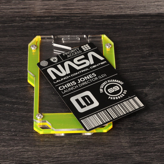 NASA ID Card - Personalized Aluminum Space Badge | Custom Laser Engraved Gift