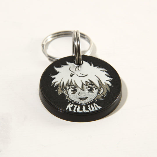 Personalized Killua Pet Tag - Custom Acrylic Pet ID Tags with Stainless Steel Ring