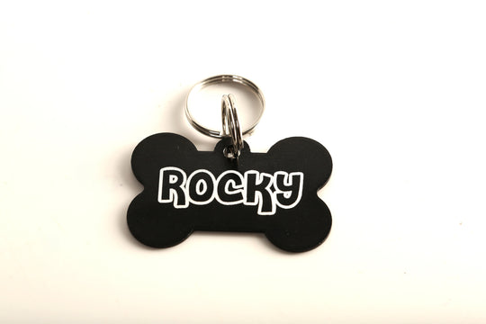 Human Pup Necklace - Personalized Bone Shaped Tag | Engraved Metal Accessory
