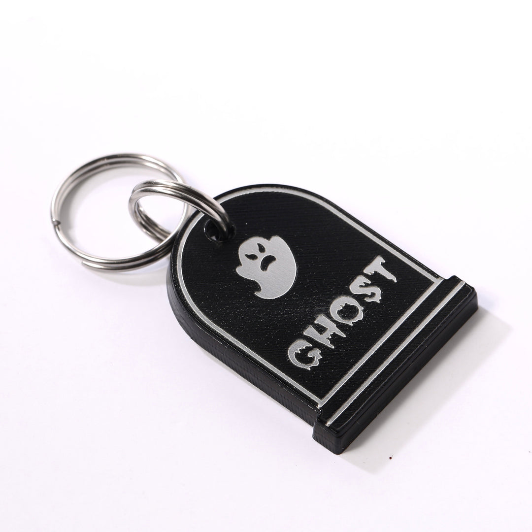 Personalized Pet Tag – Halloween Tombstone Pet Collar Name Tag – Weatherproof Acrylic