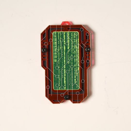 Cyberpunk Necklace Pendant – Layered Acrylic Network Access Key with Hex Screws