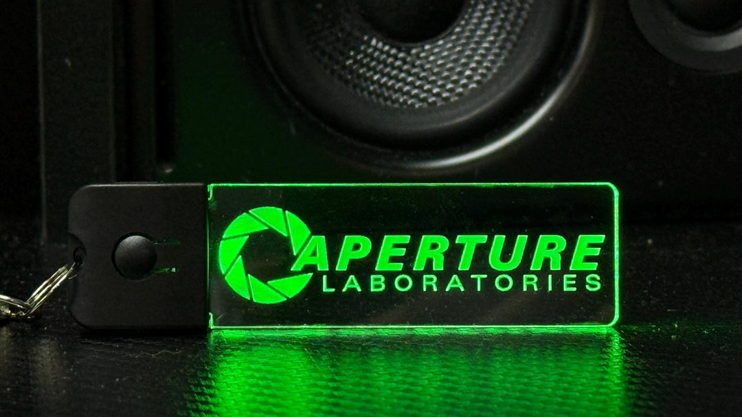 LED Keychain - Color Changing Acrylic Pendant with Dynamic Lighting Modes | Portal Fan Gift