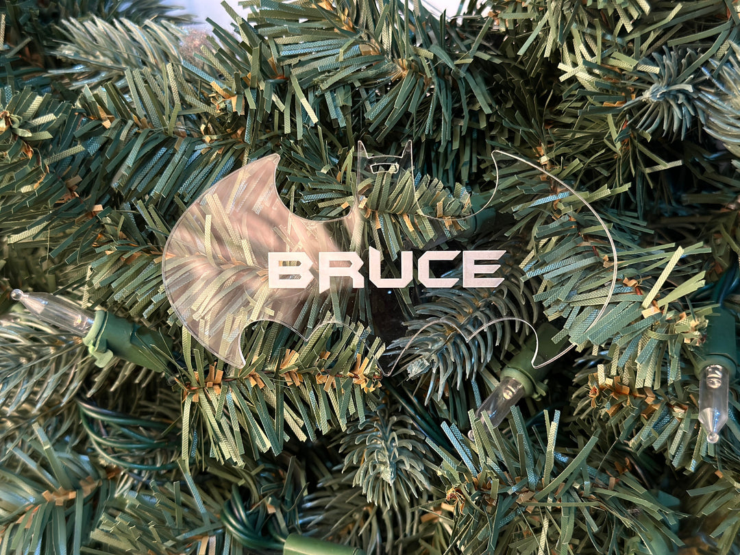 Personalized Bat Ornament – Custom Engraved Bat Tree Decoration With Ribbon