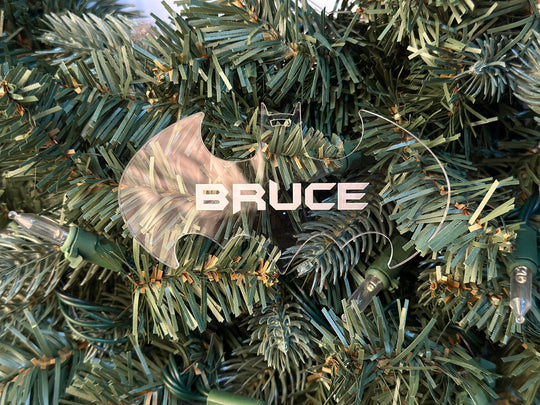 Personalized Bat Ornament – Custom Engraved Bat Tree Decoration With Ribbon