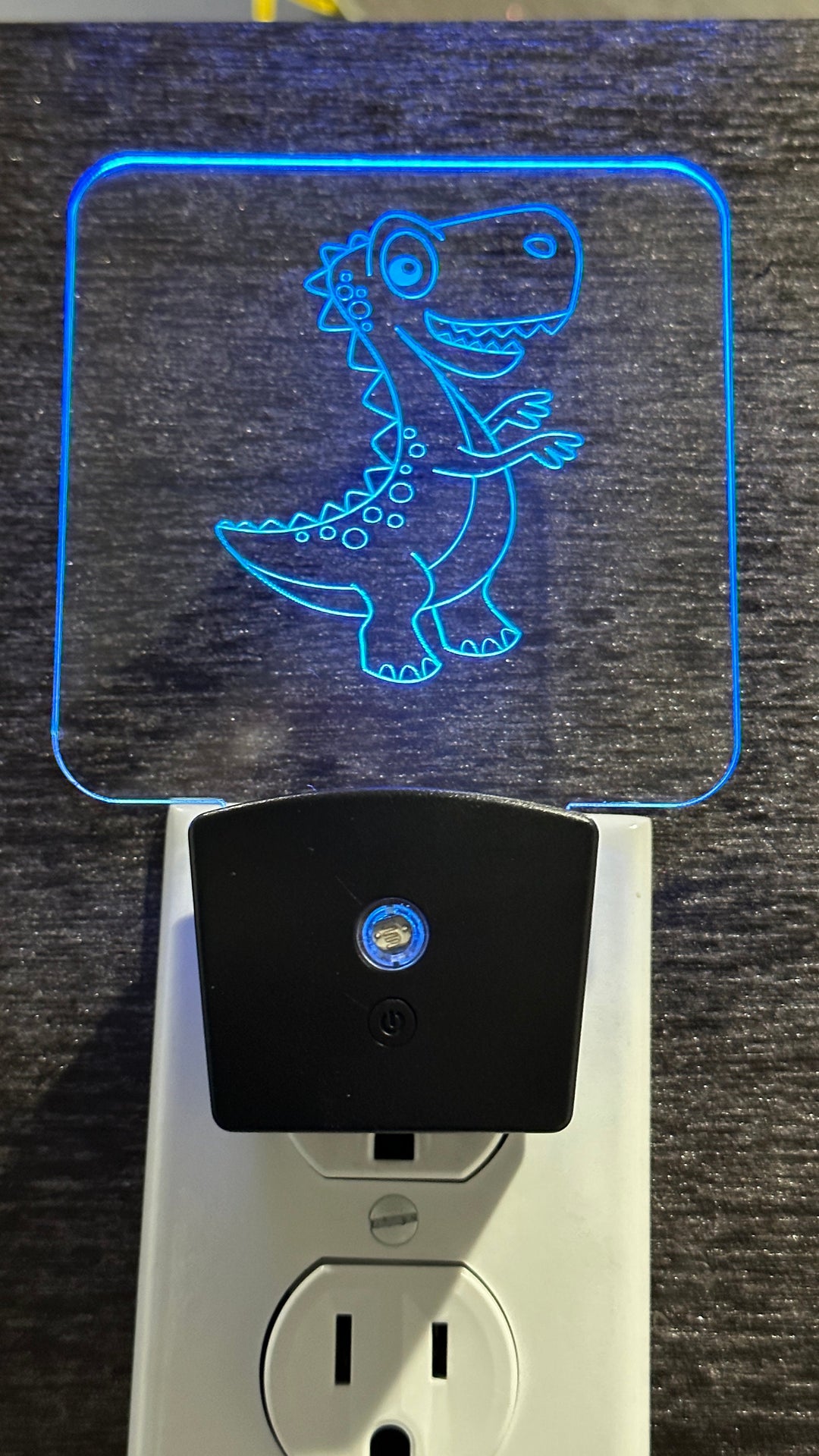 Personalized Dinosaur Sign - LED Dinosaur Night Light | Custom Kids Decor