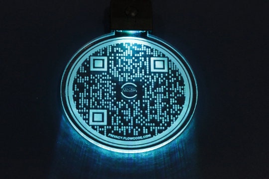 LED QR Code Pendant - Personalized Color Changing Acrylic Necklace & Keychain