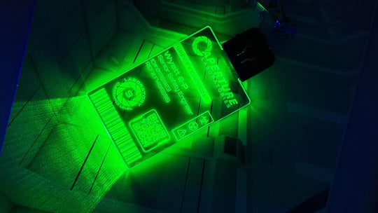 Aperture Laboratories LED Illuminated Badge - Personalized Color Changing Pendant for Portal Fans