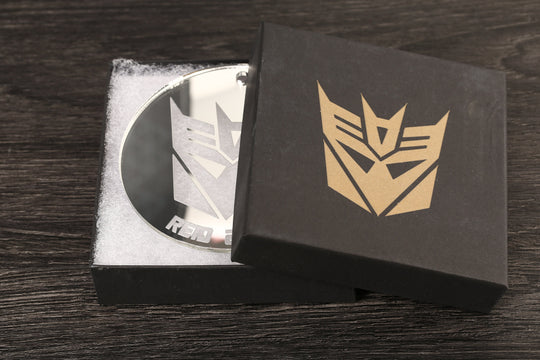 Personalized Sci-Fi Ornament – Custom Laser Engraved Black Acrylic Decoration