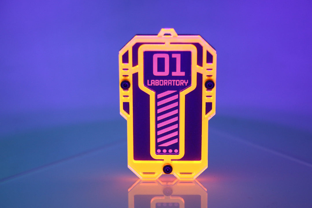 Cyberpunk Key Necklace – Futuristic Key Pendant | UV Reactive Acrylic Accessory
