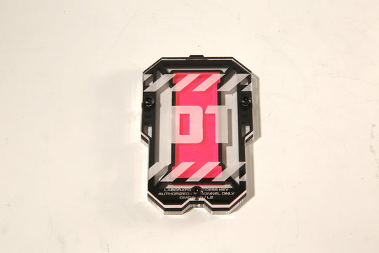 Cyberpunk Pendant - Biohazard Necklace With Acrylic Key & Black Layer Design