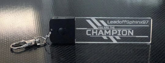 Color Changing Keychain - Personalized Acrylic LED Light Up Gaming Gift