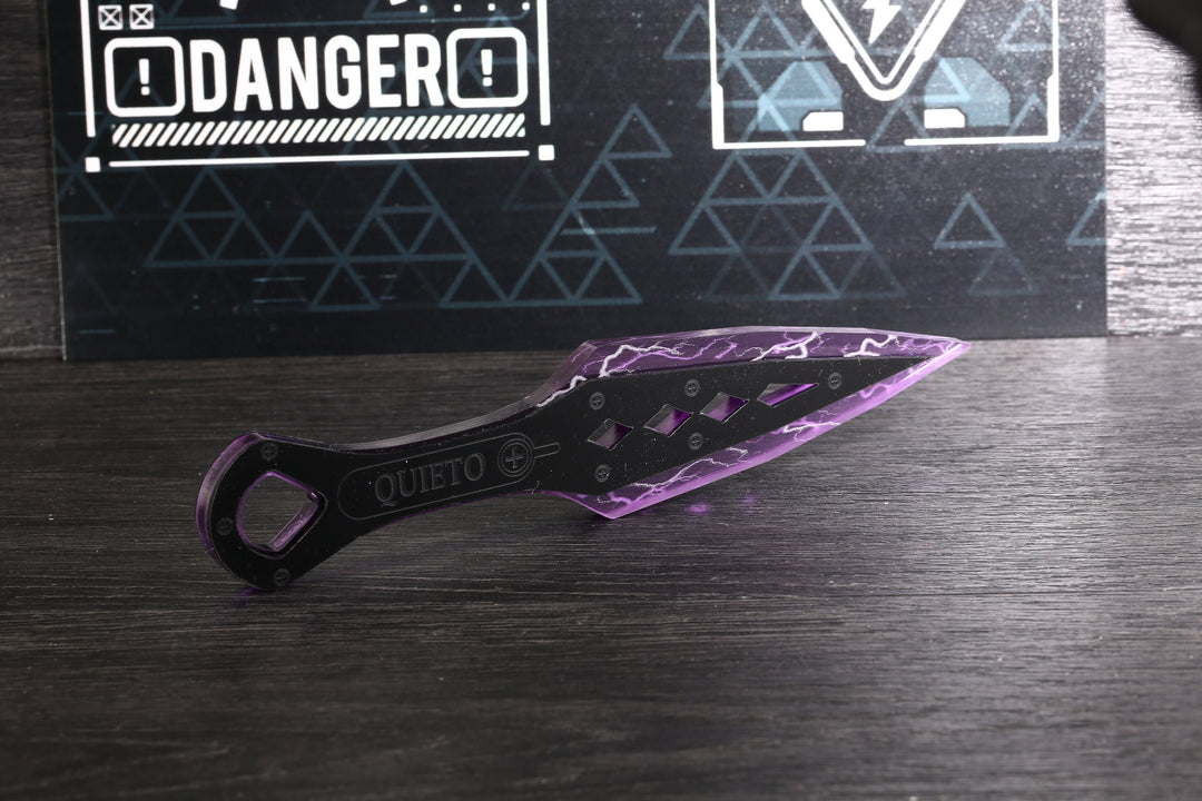 Cyberpunk Knife – UV Reactive Blade | Glow Under Blacklight – Premium Cast Acrylic Dagger