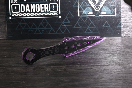 Cyberpunk Knife – UV Reactive Blade | Glow Under Blacklight – Premium Cast Acrylic Dagger