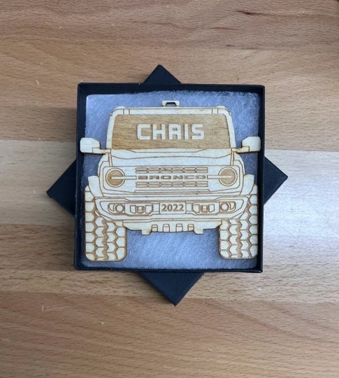 Personalized Christmas Ornament – 4x4 Laser Engraved Wood & Acrylic Decoration