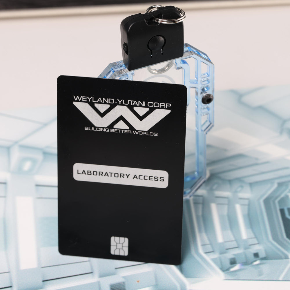 Weyland Yutani ID Card - Personalized Laser Engraved Pass on Black Anodized Aluminum