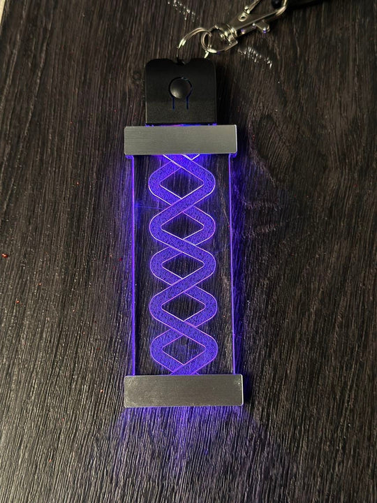 Cyberpunk LED Pendant - Rechargeable 7 Color LED Keychain Ornament with USB Charging