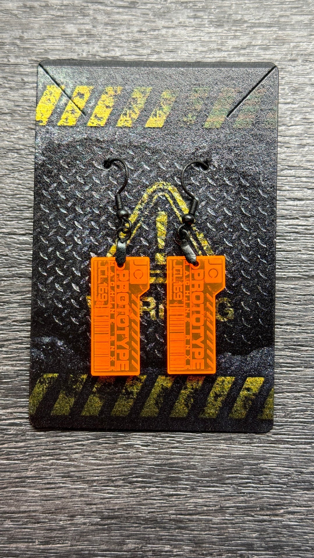 Cyberpunk Earrings – UV Reactive Laser Cut Hypoallergenic Statement Jewelry