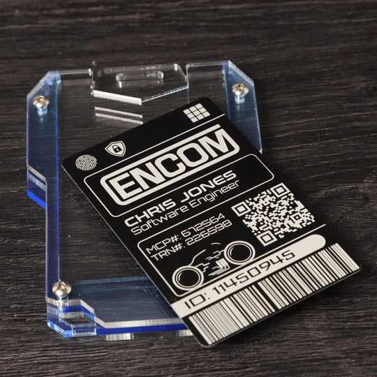 Encom Light Cycle ID - Personalized Laser Engraved Aluminum Badge Pass