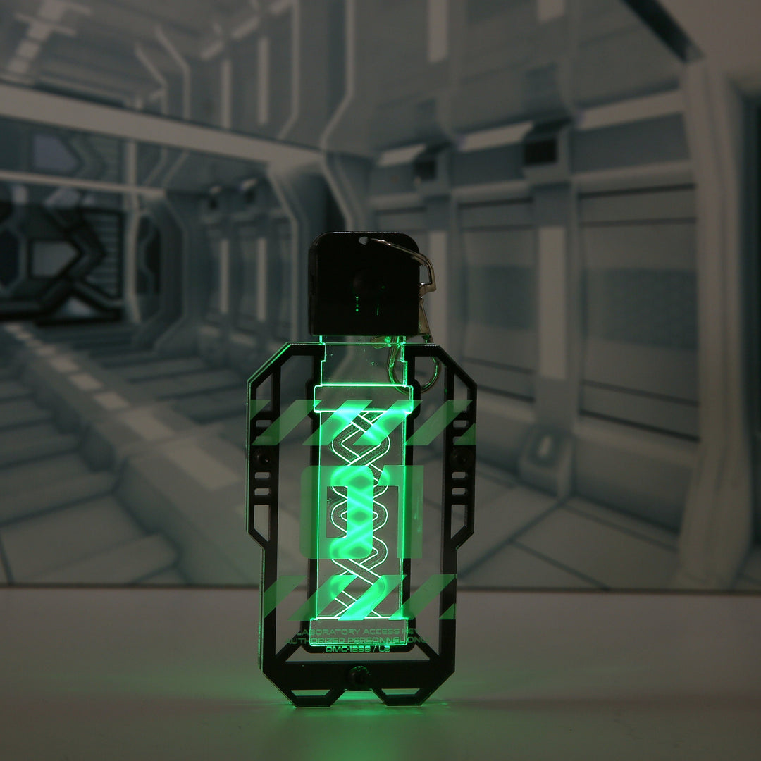 LED Biohazard Pendant - Cyberpunk Accessory With Color Changing Light-Up Necklace