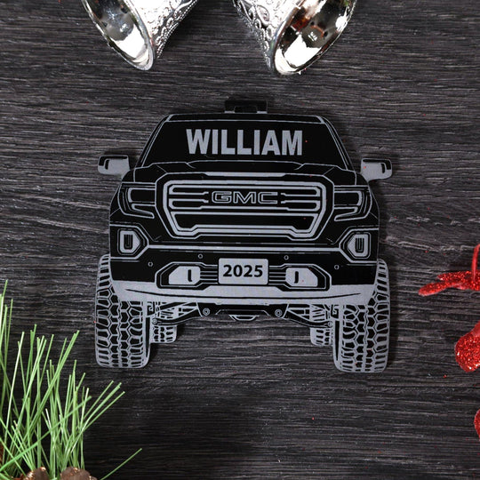 Pickup Truck Ornament - Personalized Laser Engraved 4x4 Christmas Decoration