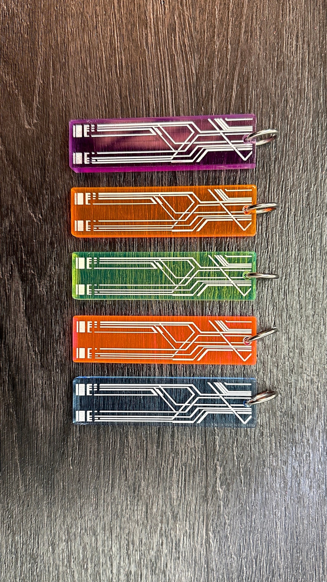 Cyberpunk Glow Pendant - UV Reactive Pendant | Black Light Keychain Accessory