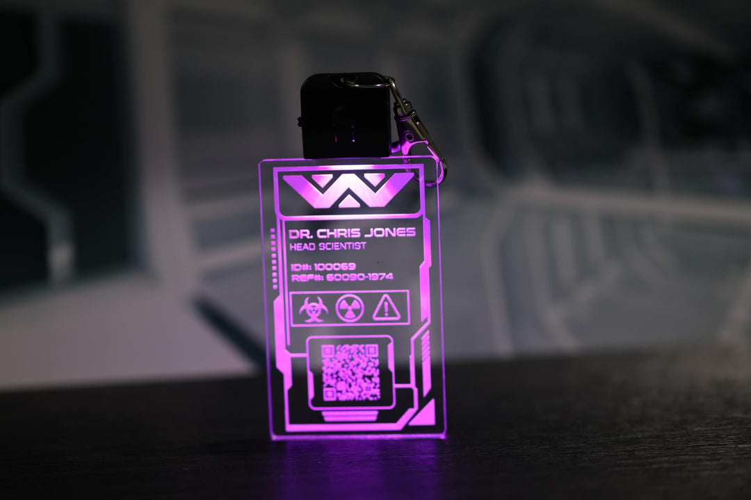 LED Illuminated Badge – Personalized Weyland Yutani Pendant with Color Changing LED Light