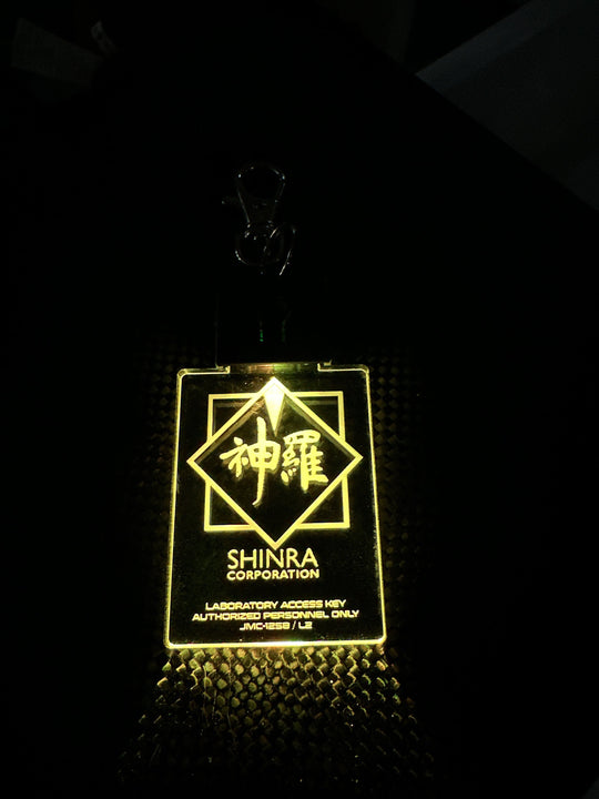 Cyberpunk Keychain - Color Changing LED Light Up - Umbrella Corp Acrylic Zipper Pull