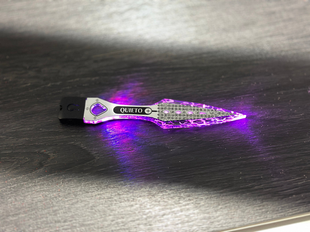 LED Wraith Kunai Dagger - Rechargeable Acrylic Cosplay Weapon with 7 Color LED Lights