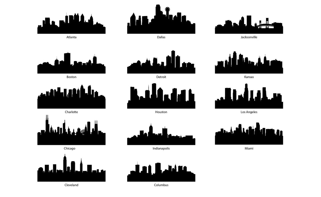 LED Illuminated Wall Art - Handmade Skyline Wall Decor with Wireless Remote