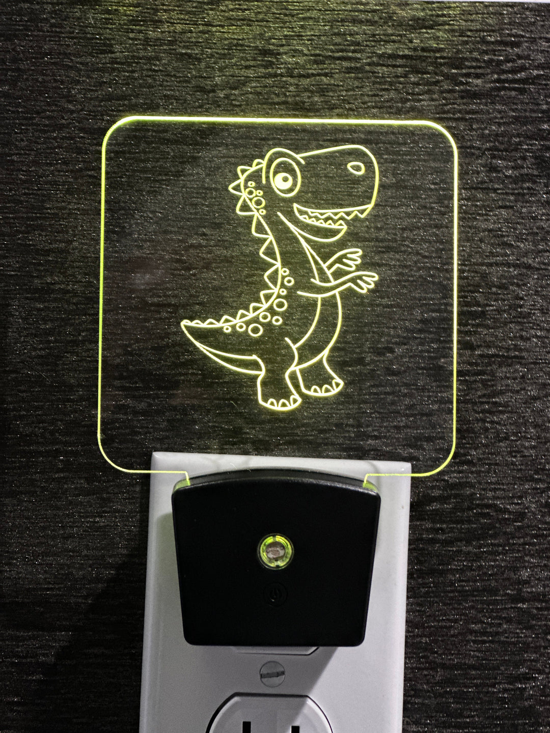 Personalized Dinosaur Sign - LED Dinosaur Night Light | Custom Kids Decor