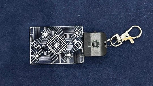 Cyberpunk Keychain - Color Changing Pendant | USB Rechargeable LED Circuit Charm