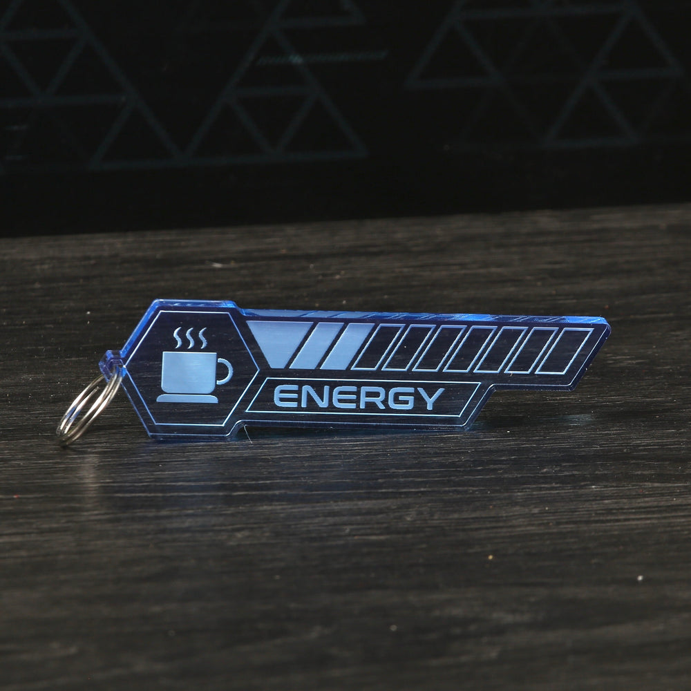 Gamer Life Bar Keychain - UV Reactive Keychain With Black Light Glow Pendant