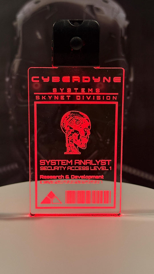 LED Illuminated Badge - Cyberpunk Color Changing Acrylic Light Pendant with USB Charging