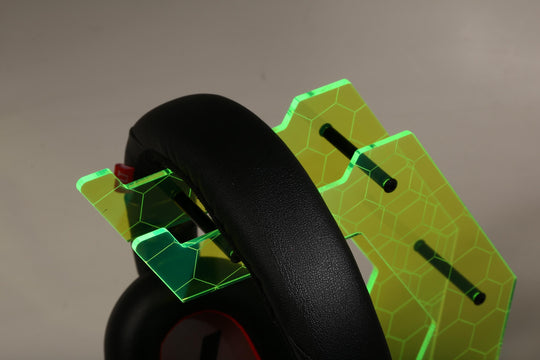 Cyberpunk Headphone Stand - Custom Gamer Tag Holder | UV Reactive, Durable & Universal