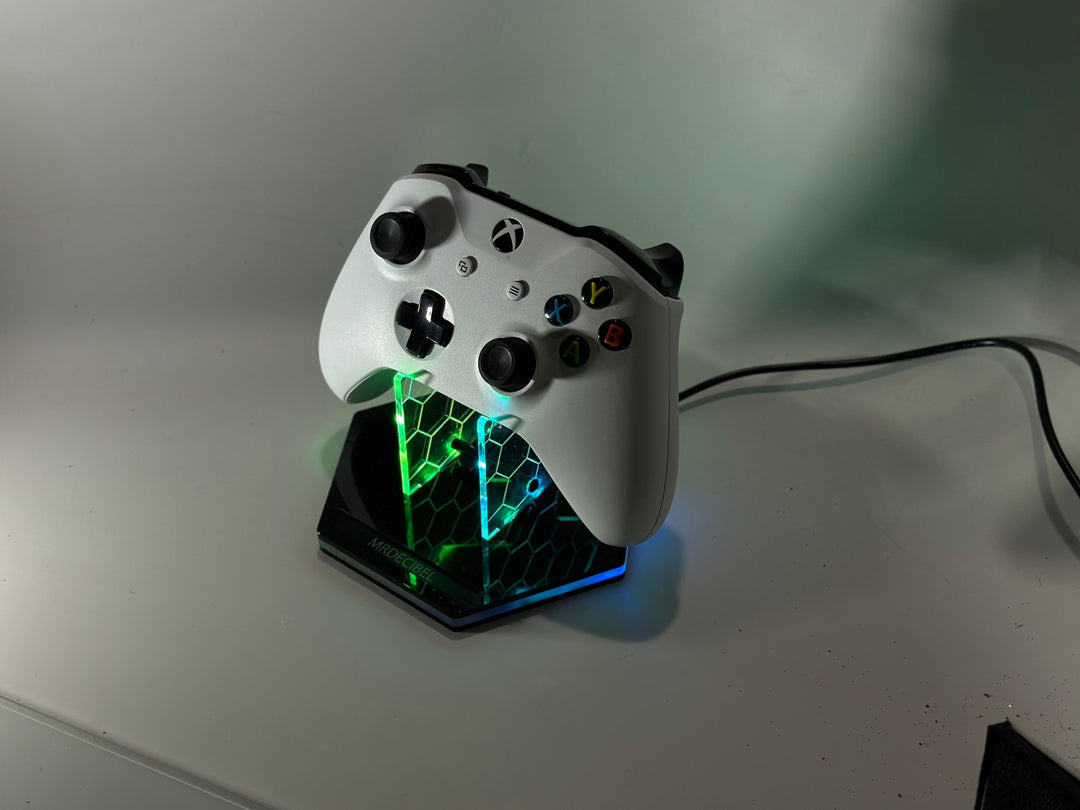 Personalized Game Controller Stand - Custom Gamer Tag Display | RGB LED Light
