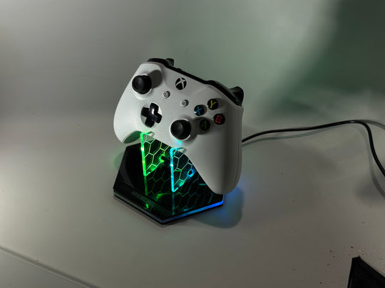 Personalized Game Controller Stand - Custom Gamer Tag Display | RGB LED Light
