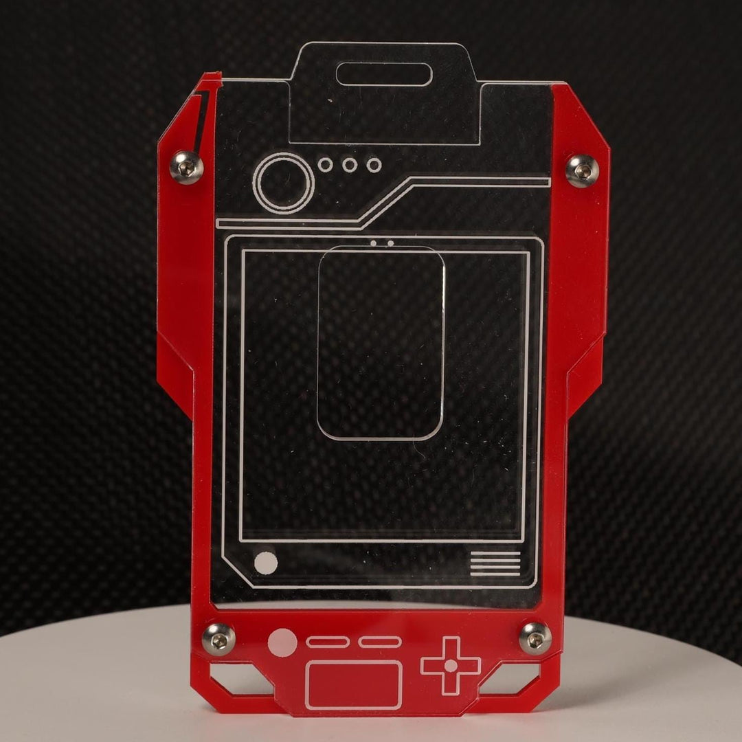 Pokedex Badge Holder - Cyberpunk Acrylic Keycard ID Case with Screws