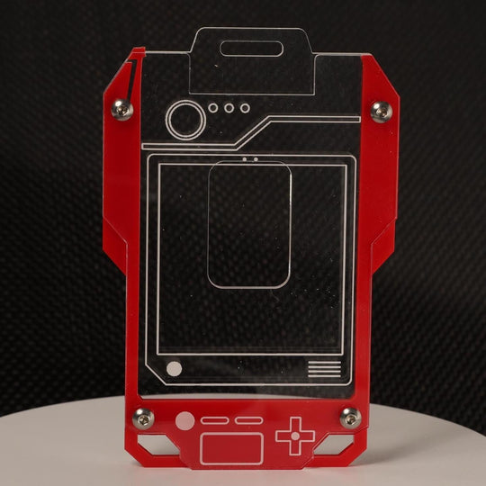 Pokedex Badge Holder - Cyberpunk Acrylic Keycard ID Case with Screws