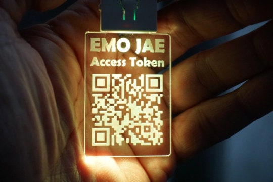 LED QR Code Pendant - Personalized Color Changing Acrylic Necklace & Keychain