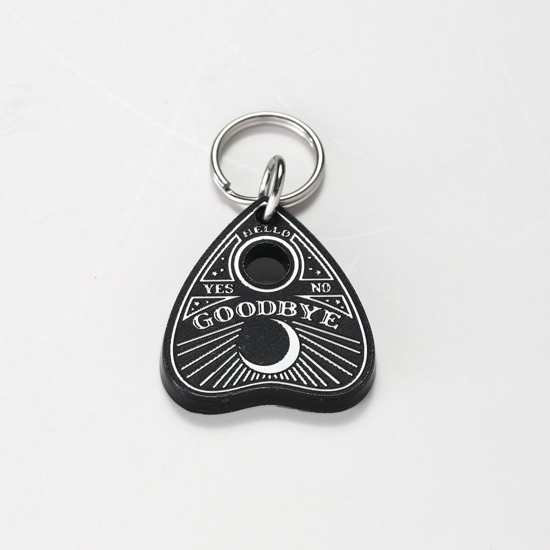 Personalized Pet Tag – Custom Ouija Planchette Tag | Weatherproof Acrylic Dog Collar Charm