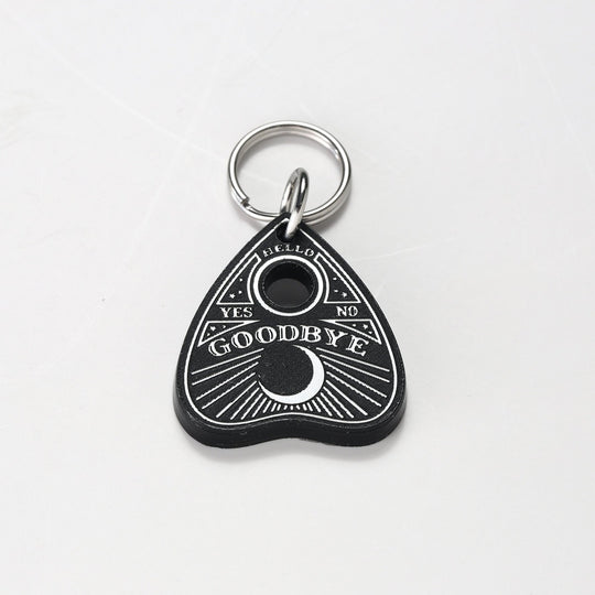 Personalized Pet Tag – Custom Ouija Planchette Tag | Weatherproof Acrylic Dog Collar Charm